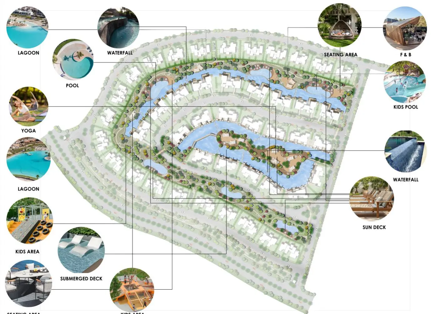 أماكن الخدمات على مخطط Ledge Valley